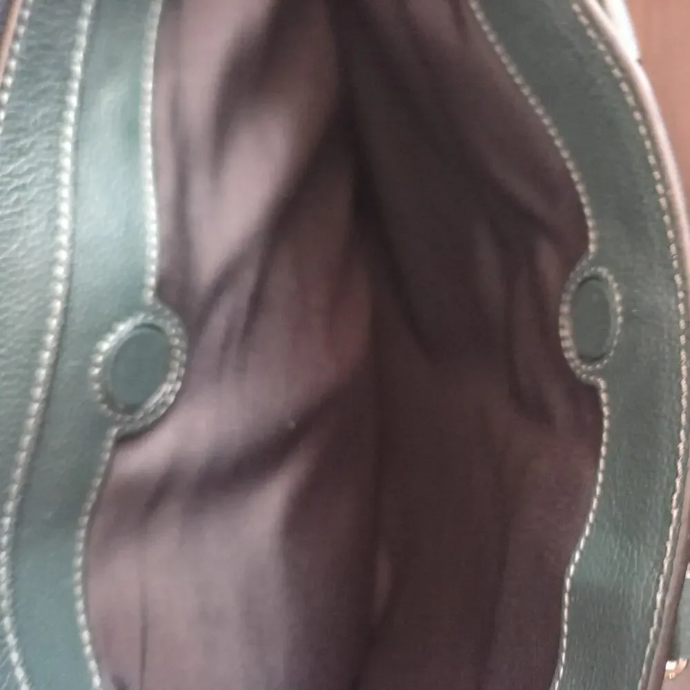 Coach Beckett Structured Dark Green Calf Leather Briefcase Beautiful F73524